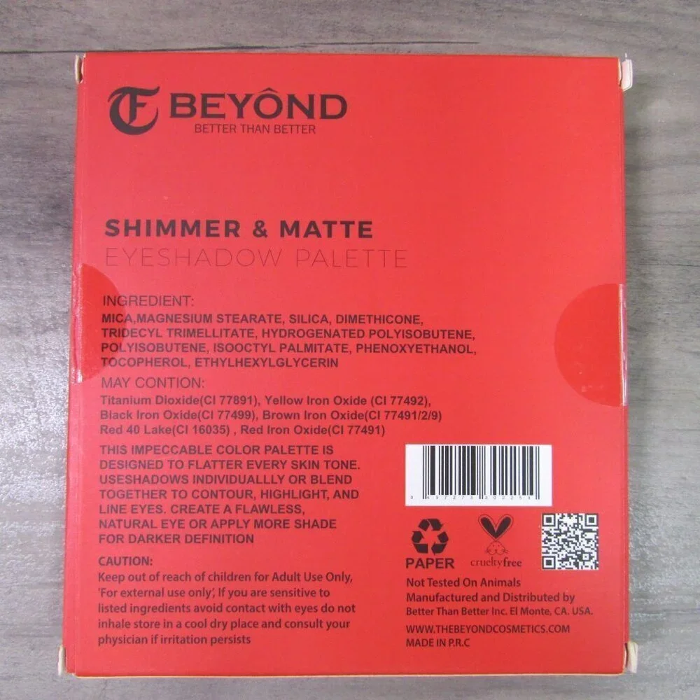 6X Beyond 12 Olympian Gods Ares Shimmer Matte Eyeshadow Palette Wholesale